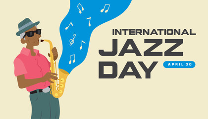 international jazz day vector art illustration design