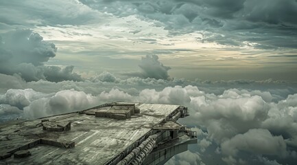 Enormous Structure Floats Among Clouds