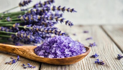 Obraz na płótnie Canvas beautiful spa composition with lavender on light background