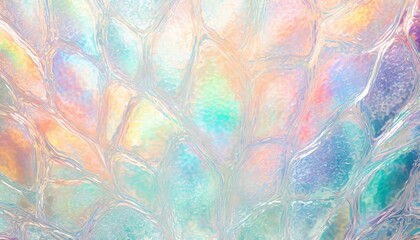 texture of iridescent glass with a frosted look creating a soft and subdued display of pastel...