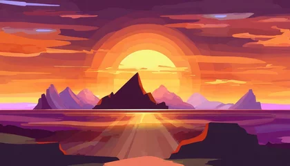 Rollo sunset background asset game 2d futuristic © Richard