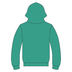 hoodie sweatshirt mockup back view