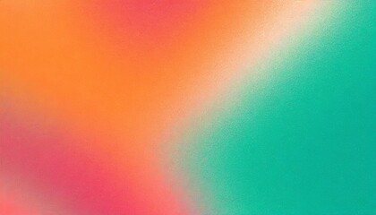 orange teal green pink abstract grainy gradient background noise texture effect summer poster design