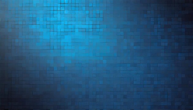 wall textured tiled in color blue for technology background or backdrop and dark border shadow gradient billboard size