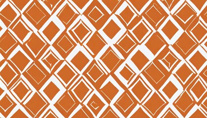 orange and white rhombus harlequin seamless geometric shapes vector illustration