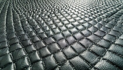 seamless dark black leather background pattern tileable closeup textile texture of soft plush luxury cow hide or other creature or animal skin a high resolution fashion backdrop 3d rendering