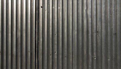 panorama of black corrugated metal background and texture surface or galvanize steel