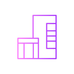 skyscraper gradient icon
