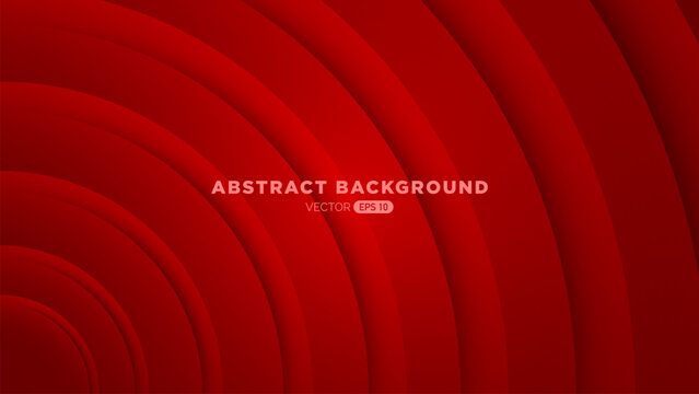 Abstract red background with Dynamic shapes composition
