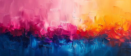 Oil painting on canvas with abstract colors - obrazy, fototapety, plakaty