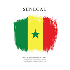Flag of Senegal vector illustration