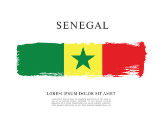 Flag of Senegal vector illustration
