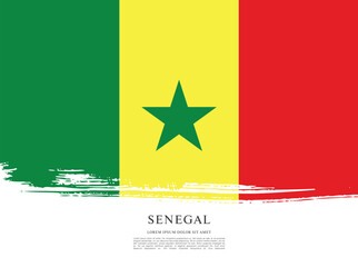 Flag of Senegal vector illustration
