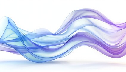 Obraz premium A wave of blue and purple smoke billows against a clean white backdrop