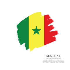 Flag of Senegal vector illustration