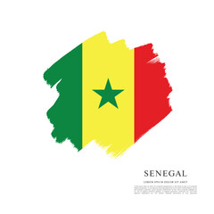 Flag of Senegal vector illustration