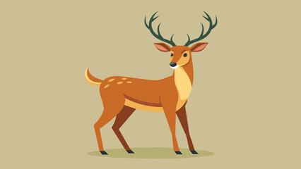 Graceful Deer Vector Illustration Captivating Wildlife Artwork for Your Projects