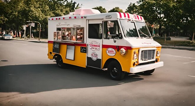 Modern Ice cream truck.
