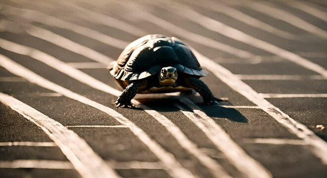 Turtle in a race.
