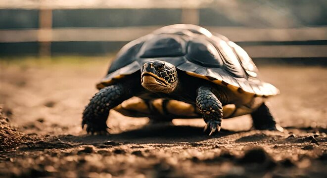Turtle in a race.