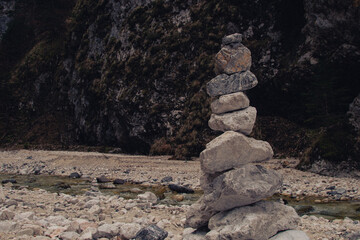 rock tower in the forest 
