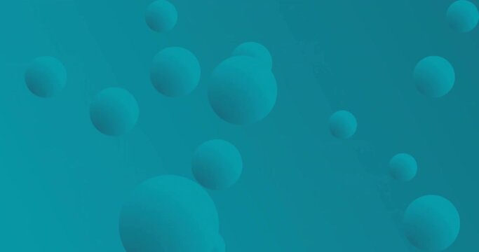 Animation of blue spheres moving over blue background