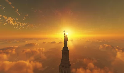 Foto op geborsteld aluminium Vrijheidsbeeld Statue Of Liberty