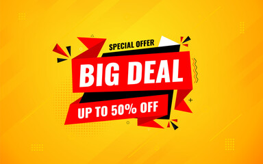 Big Deals Sale Banner Design Sale template. Best deal banner, Sales banner Vector design promotion for digital and print market