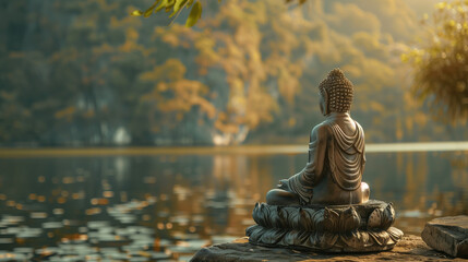 A Statue Depicting The Art of Mindfulness and Meditation