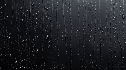Background photo of rain drops on dark glass