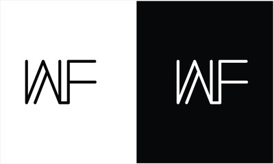 WF, FW, W, F, Abstract Letters Logo monogram