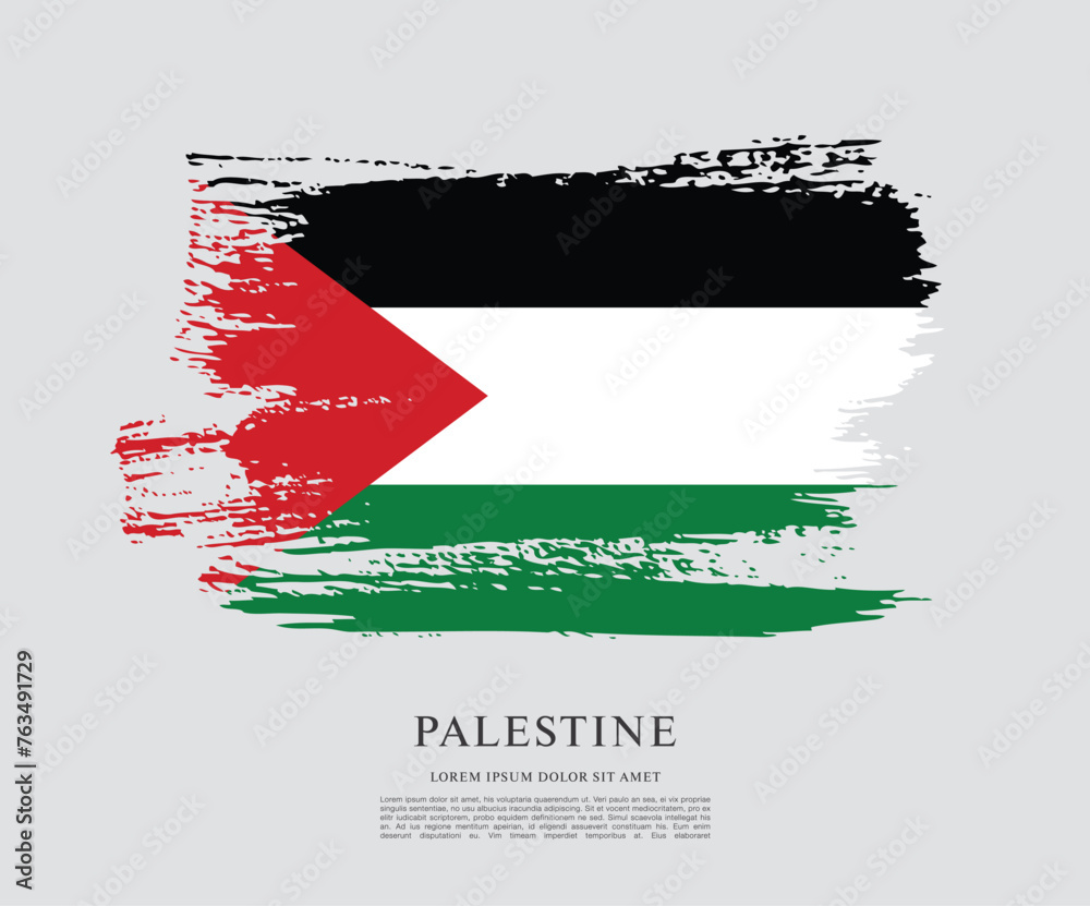 Canvas Prints Flag of Palestine vector illustration