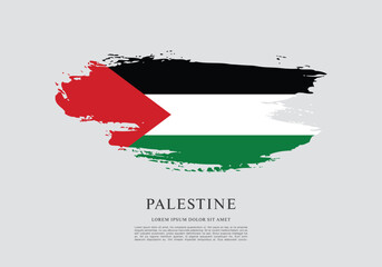 Flag of Palestine vector illustration