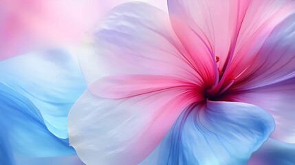 Close-Up of a Vibrant Pink and Blue Flower