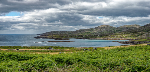 Landscape, Majestic Lake Surrounded by Mountains