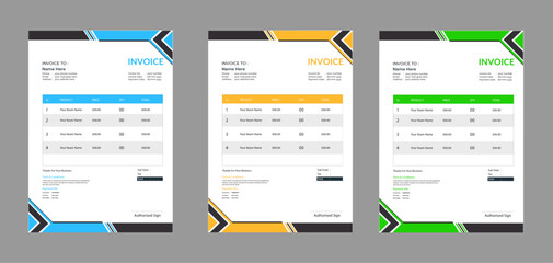 Creative Invoice Design For Business & Company