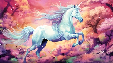 Obraz na płótnie Canvas Majestic Gallop: Mesmerizing Ethereal Horse Shirt Print