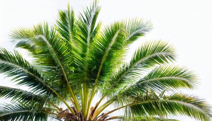 isolate on a white background tropical palm wallpaper