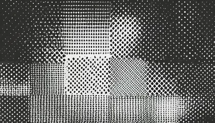 Rolgordijnen pop art background vector design squares halftone effect gradient white on black background design print for illustration textile baner cloth cover card background wallpaper set 2 © Diann
