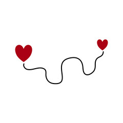 heart line route illustration