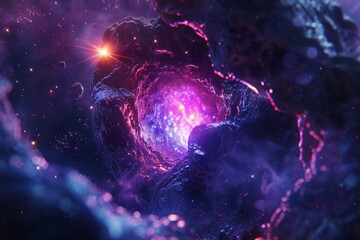 Starfield, Space background with realistic nebula and shining stars.  - obrazy, fototapety, plakaty