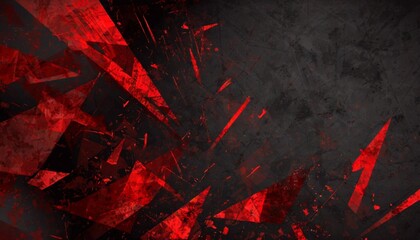 dark grunge background with abstract red shards