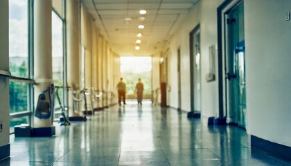 hospital hallway unfocused background