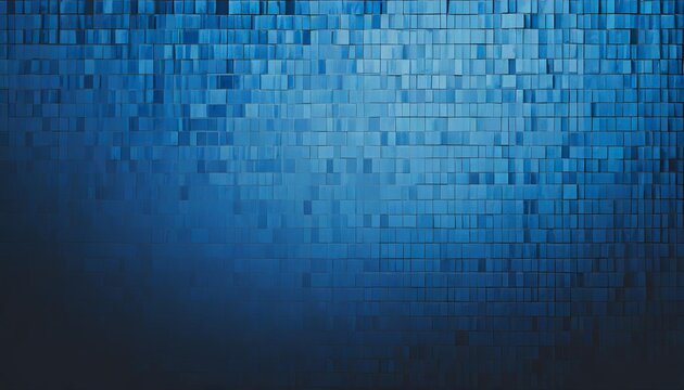 wall textured tiled in color blue for technology background or backdrop and dark border shadow gradient billboard size