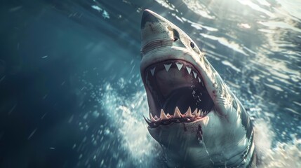 Shark Attack: Sharks are predators at the top of the food chain.