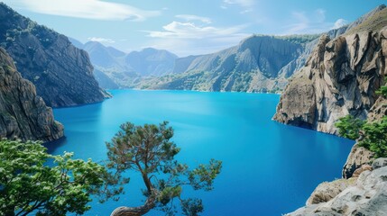 The deepest lake in the world,  - obrazy, fototapety, plakaty