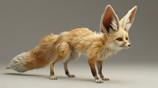 Fennec: desert fox Light brown fur, large ears, native to Africa. 