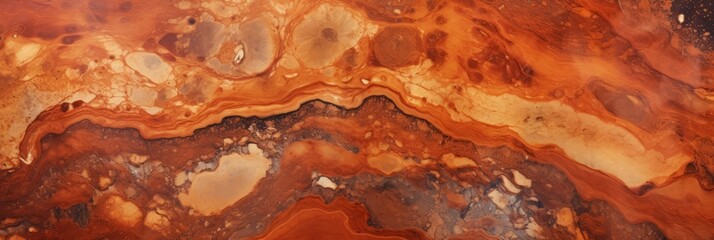 inlaid rust marbling. colorful orange-brown banner for your design.