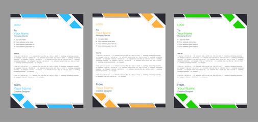 Fototapeta premium Vector corporate letterhead design for company or business