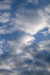 Blue cloudy sky at sunset